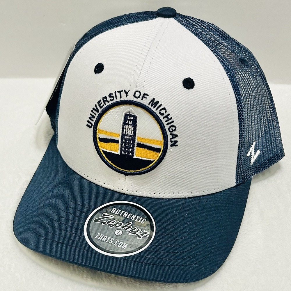 Zephyr Michigan Wolverines Fan Focus Hat Cap Adjustable Snapback Blueβ NCAA